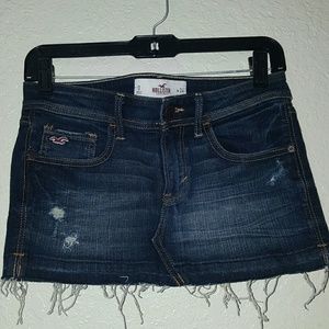 Hollister denim mini skirt